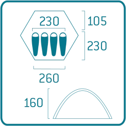 Bergans Wiglo LT 4-personers Telt