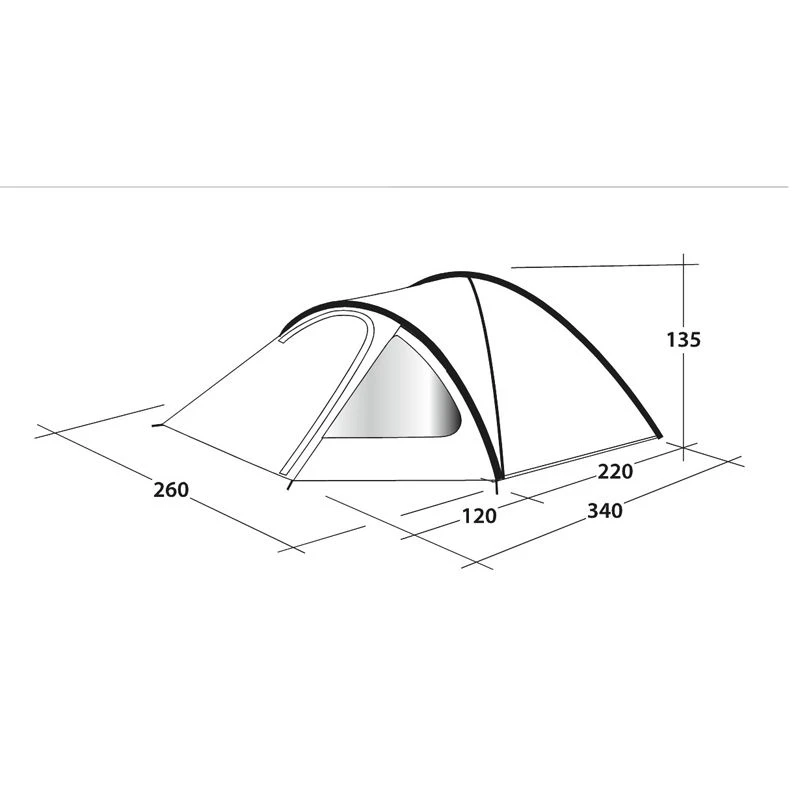 Outwell Cloud 4 Kuppeltelt 4 Personer - Billede 13