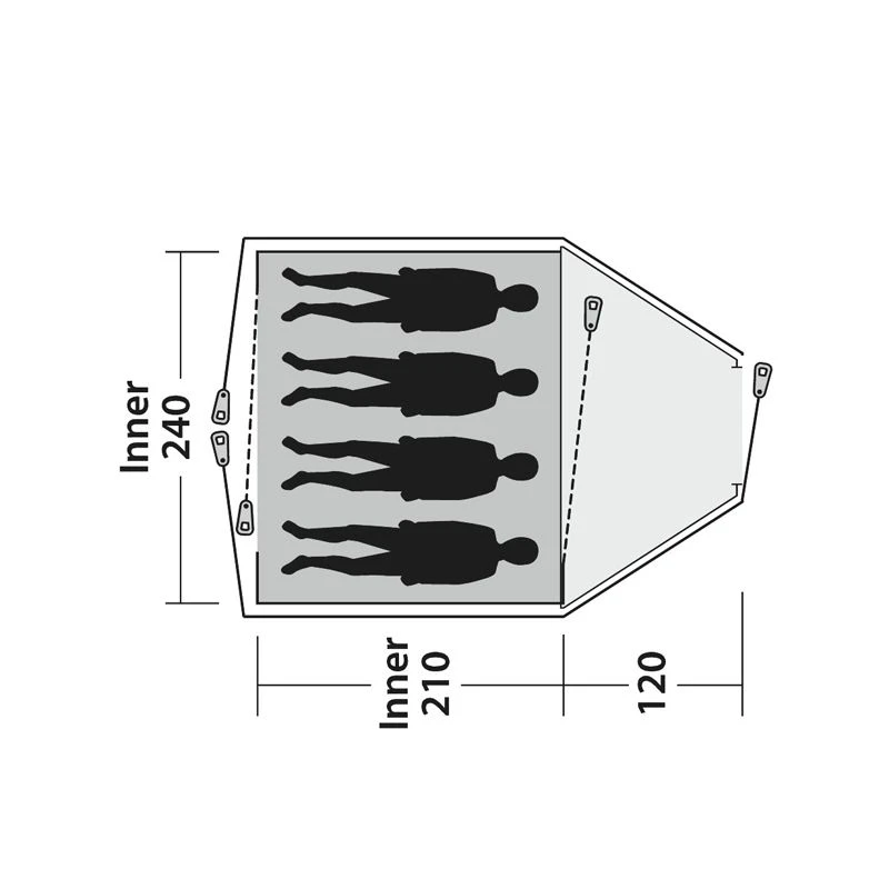 Outwell Cloud 4 Kuppeltelt 4 Personer - Billede 12