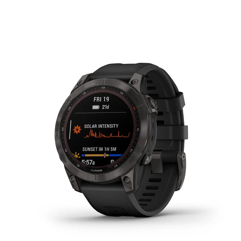 Garmin Fênix 7 Sapphire Solar DLC Carbon Grey Titanium - Billede 6